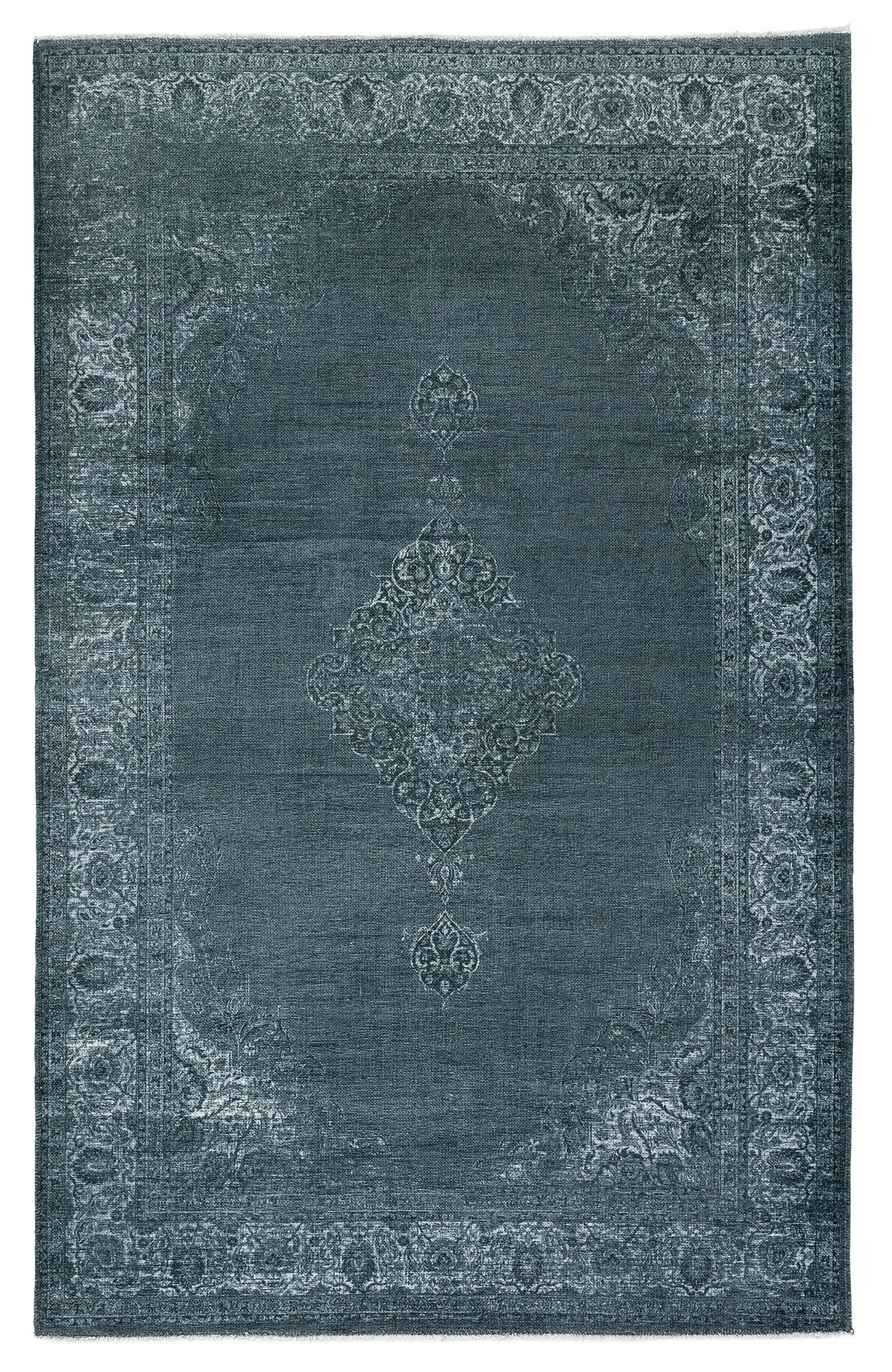 VINTAGE-TEPPICH Holzkohle Grau 80X145cm - Grau, Textil (80/145cm) - Tesso Living