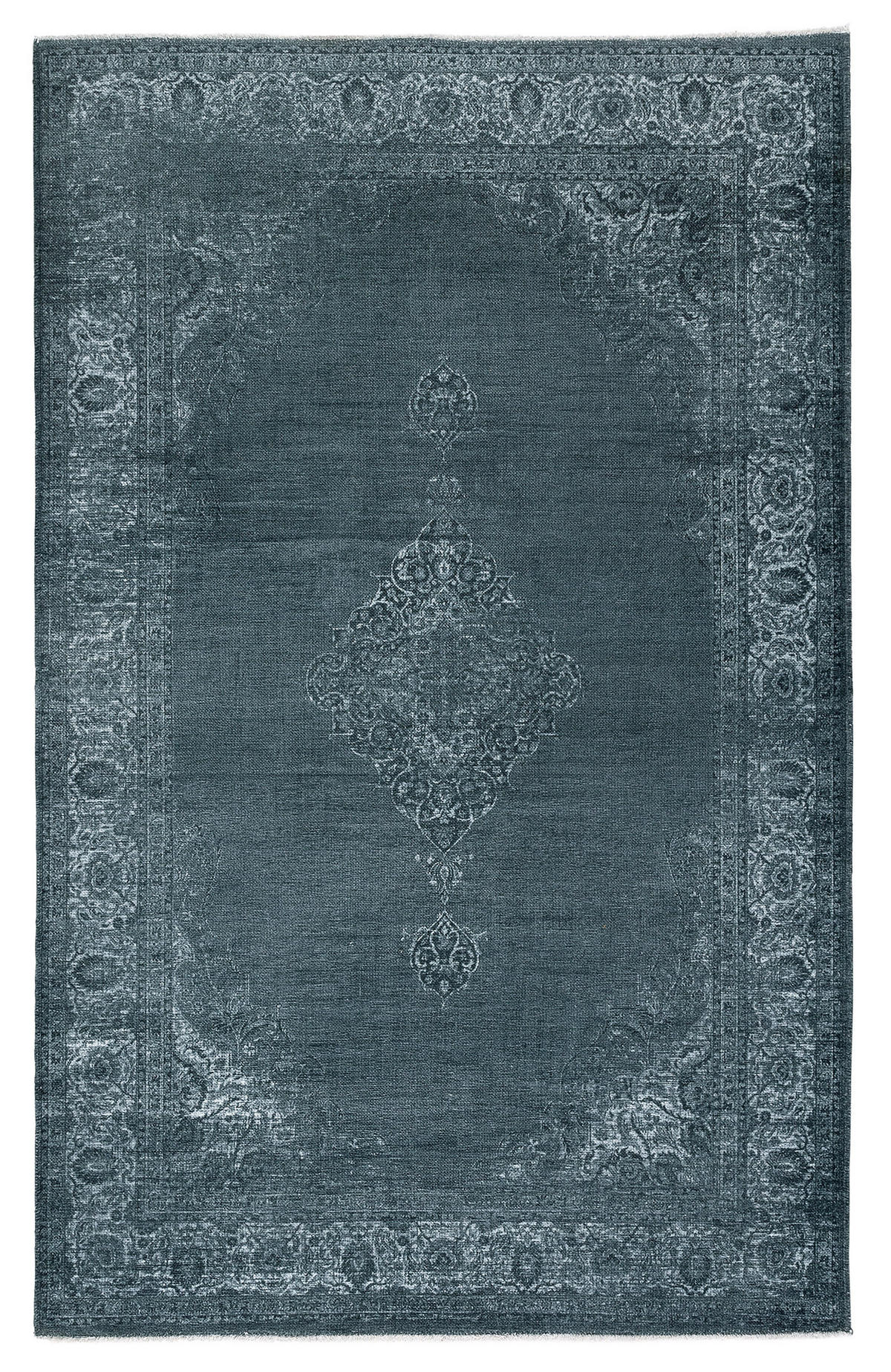 VINTAGE-TEPPICH Holzkohle Grau 80X145cm - Grau, Textil (80/145cm) - Tesso Living