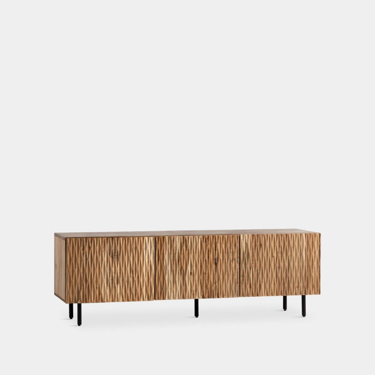 TV-ELEMENT Diya Natürlich 160 cm x 52 cm - Naturfarben, Holz (160/52/40cm) - Klast Home