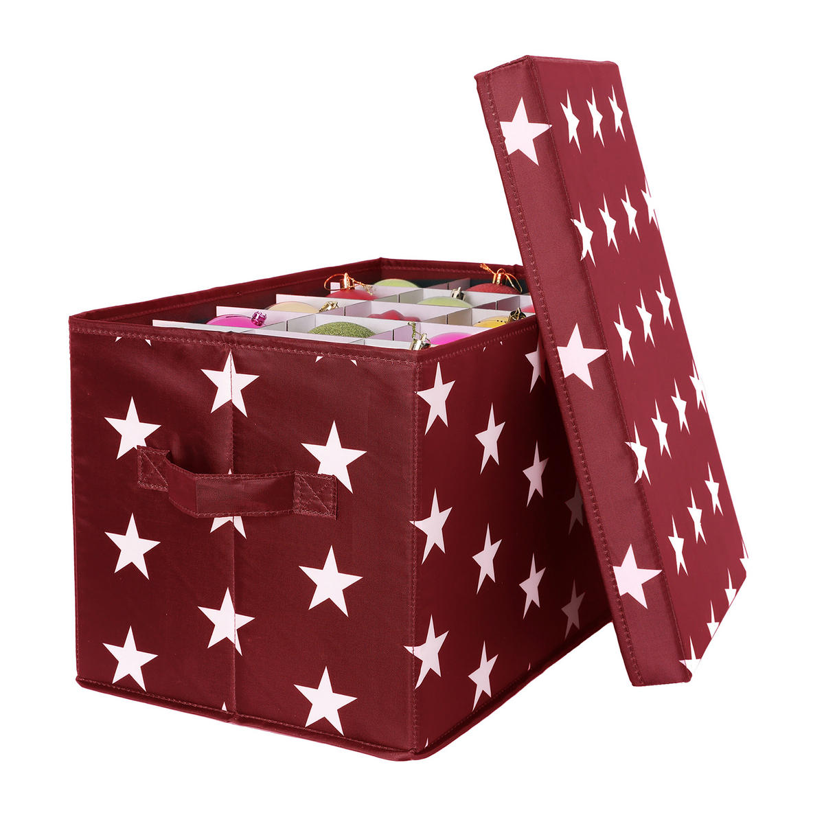 CUTIE Roșie pentru globuri de Crăciun 30 buc - roșu, carton ondulat/material plastic (42.5/26.5/26cm) - Relaxdays