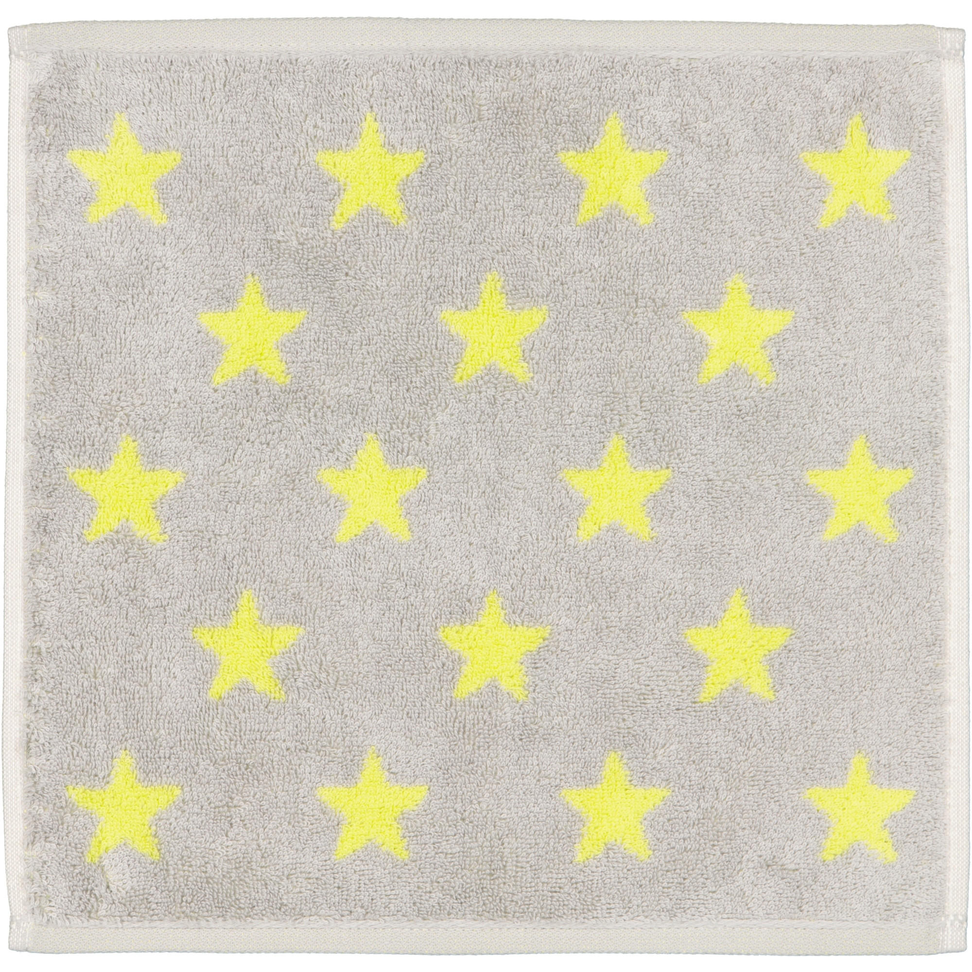 SEIFTUCH NEW STARS STERNE KLEIN 6261 PLATIN/LIME - 75 - Grau, Textil (30/30cm) - Cawoe