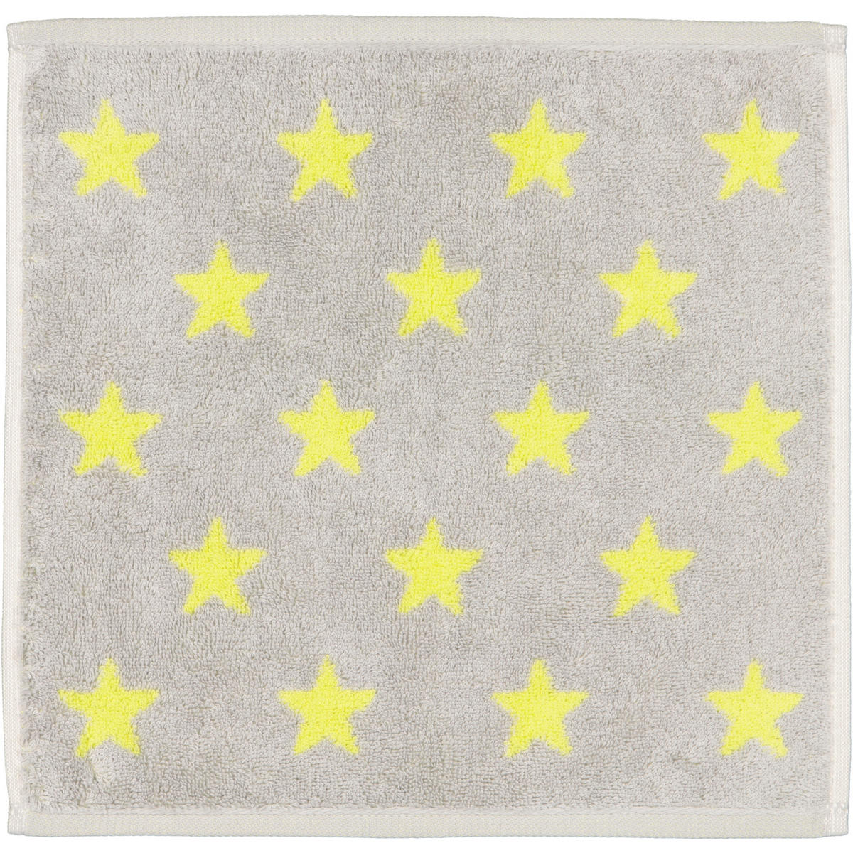 SEIFTUCH NEW STARS STERNE KLEIN 6261 PLATIN/LIME - 75 - Grau, Textil (30/30cm) - Cawoe