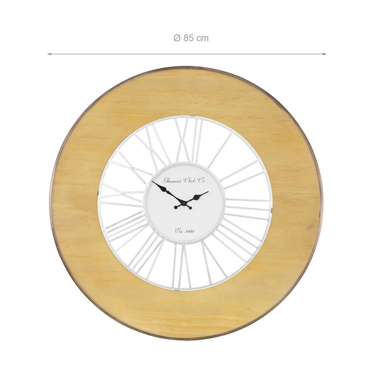 WANDUHR - Bronzefarben, Holz (5/85/85cm) - WOMO-DESIGN