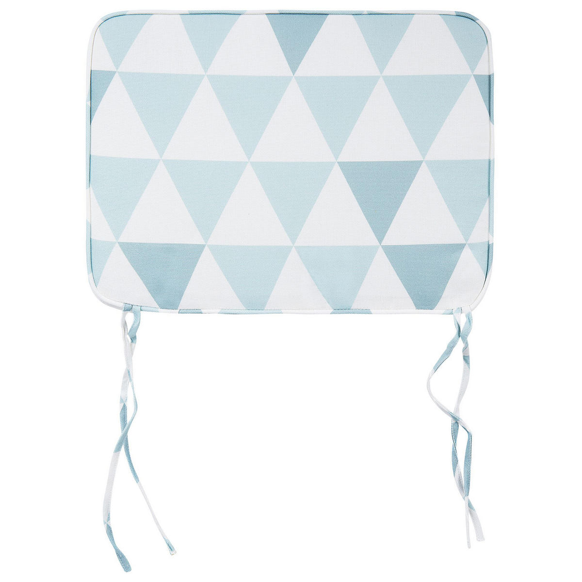 SITZKISSEN Weiß 29 x 38 cm Fiji - Blau/Weiß, Textil (38/5/29cm) - Beliani