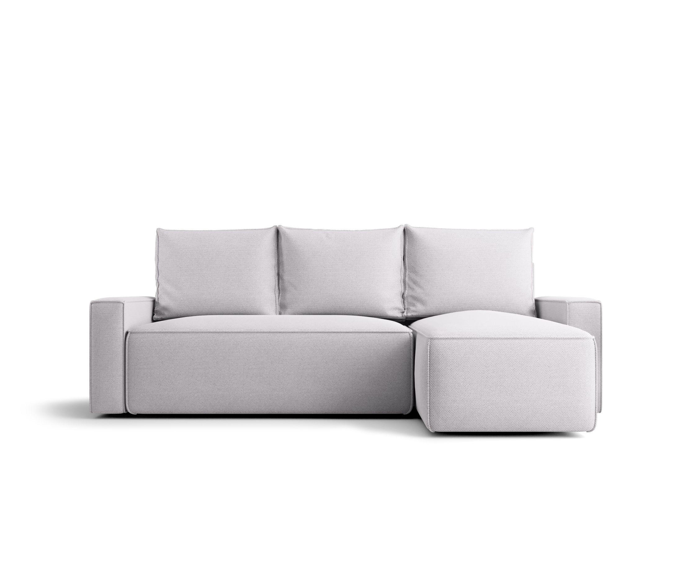 ECKSOFA mit Schlaffunktion SAVIO Curio 80 Rechts - Hellgrau, Textil (232/140cm) - Bedante