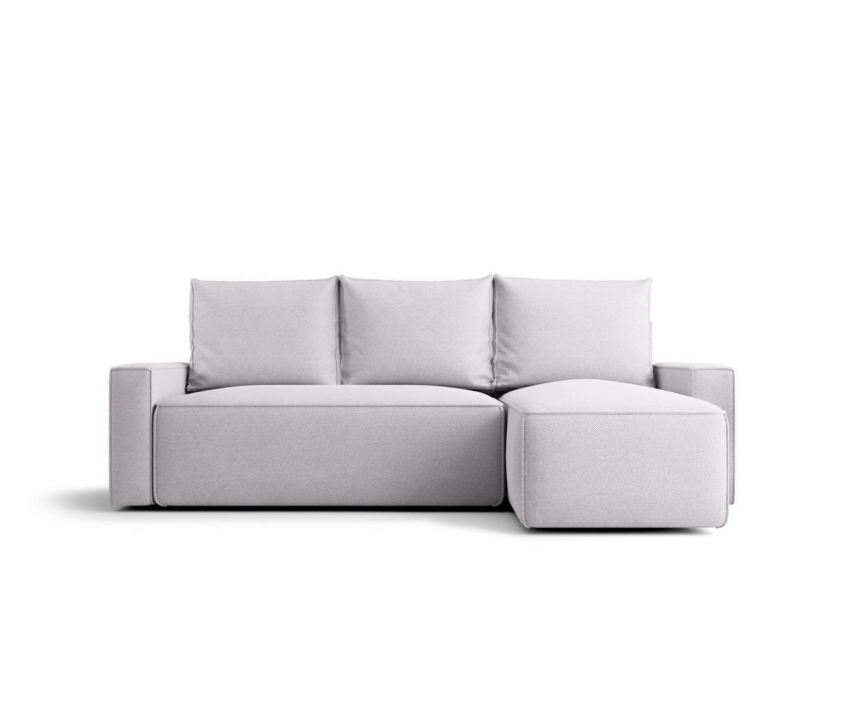 ECKSOFA mit Schlaffunktion SAVIO Curio 80 Rechts - Hellgrau, Textil (232/140cm) - Bedante