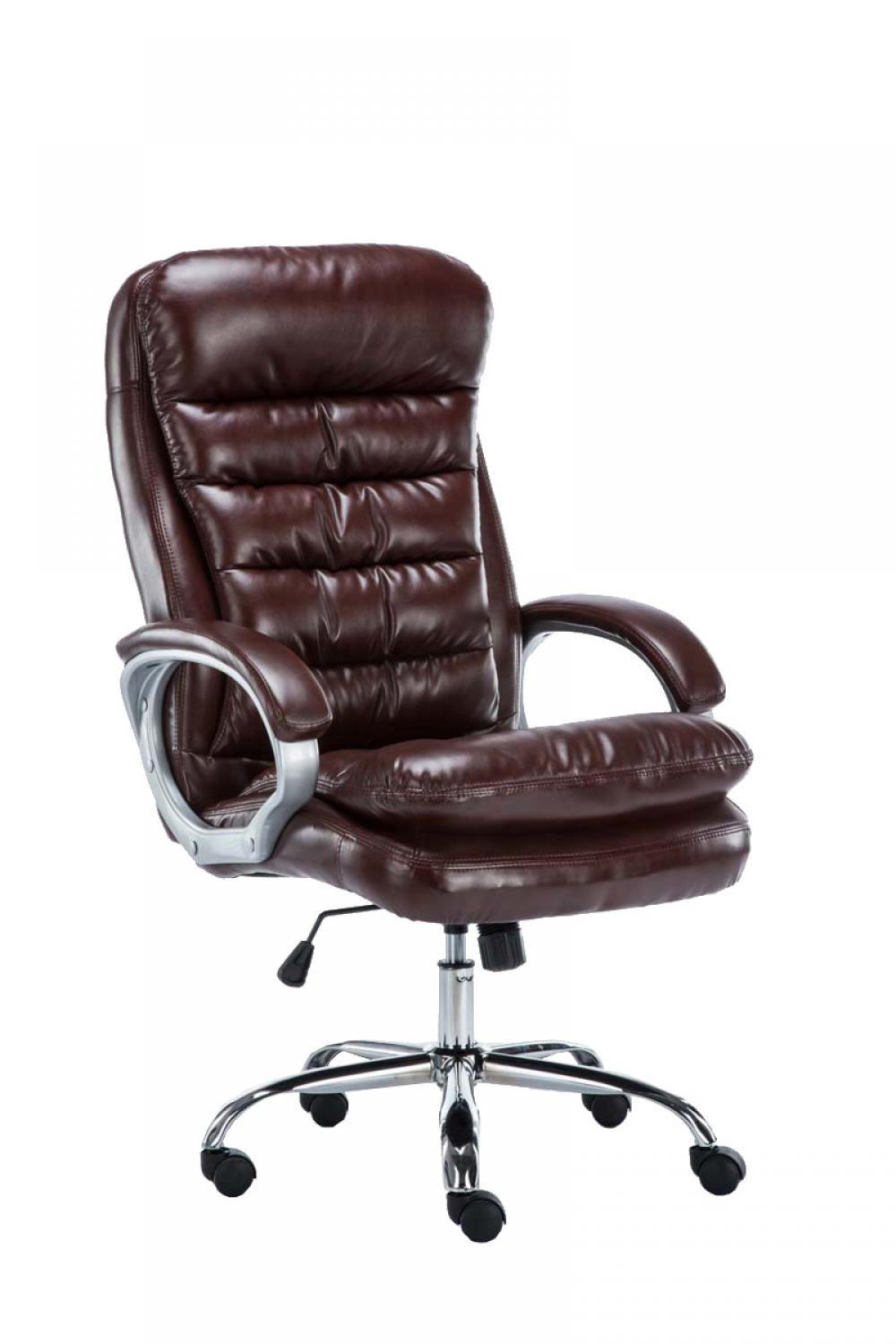 CHEFSESSEL Lederlook bordeauxrot - Chromfarben/Bordeaux, Textil/Metall (68/116/77cm) - CLP