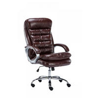CHEFSESSEL Lederlook bordeauxrot - Chromfarben/Bordeaux, Textil/Metall (68/116/77cm) - CLP