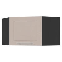 ECKHÄNGESCHRANK Kvantum W10/60/36 Schwarz / Kaschmir Matt 60 / 60 / 36cm - Kaschmir/Schwarz, Holz/Holzwerkstoff (60/36/60cm) - Feldmann-Wohnen