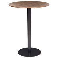 STEHTISCH Schwarz/Dunkelbraun 80/80 cm Morella - Dunkelbraun, Holzwerkstoff (80/80/103cm) - Beliani