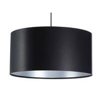 HÄNGELEUCHTE Schwarz 50/25 cm - Silberfarben/Schwarz, Kunststoff (50/0.8/25cm) - ONZENO