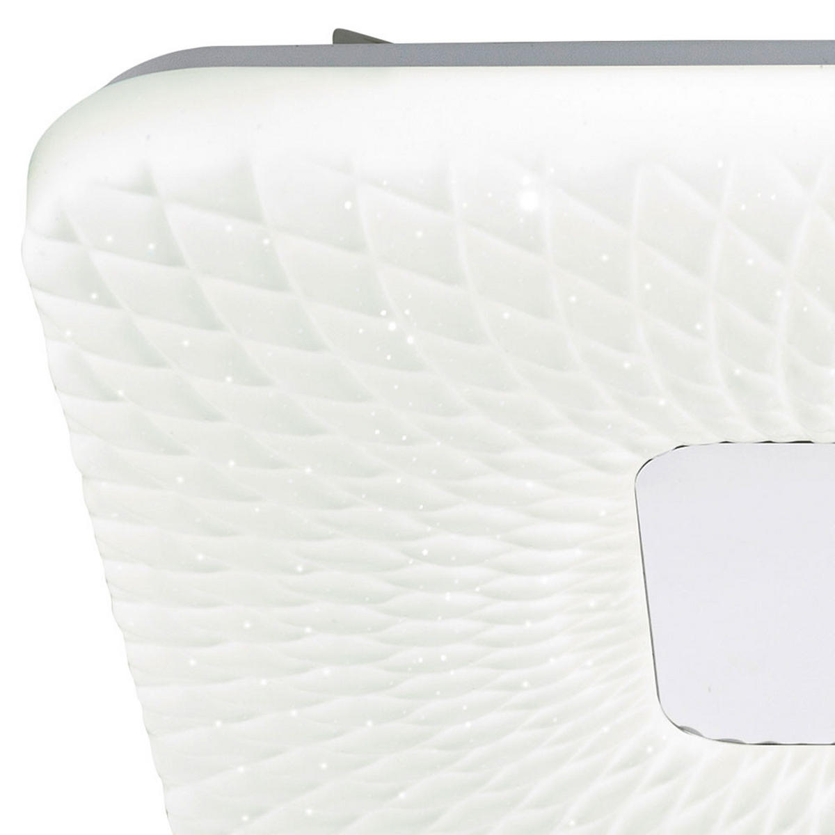 LED DECKENLEUCHTE FINDUS Weiß Metall - Weiß, Metall (43/43/4.6cm) - Globo Lighting