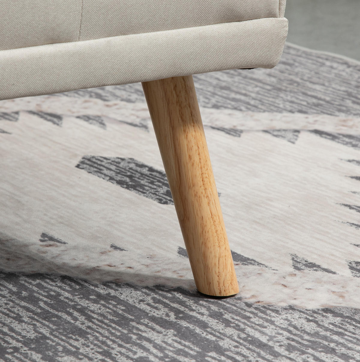SCHLAFSOFA 3-Sitzer mit klappbarem Tisch 181 cm Beige - Beige, Holzwerkstoff (181/78/77cm) - Meubliv