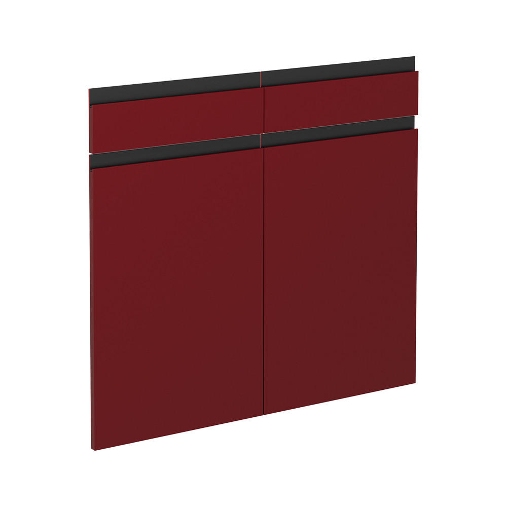 KÜCHENFRONT R-Line Rot 79.2 x 70.8 cm Möbelfront für den Schubladenunterschrank - Rot, Holzwerkstoff (79.2/70.8/1.6cm) - Vicco