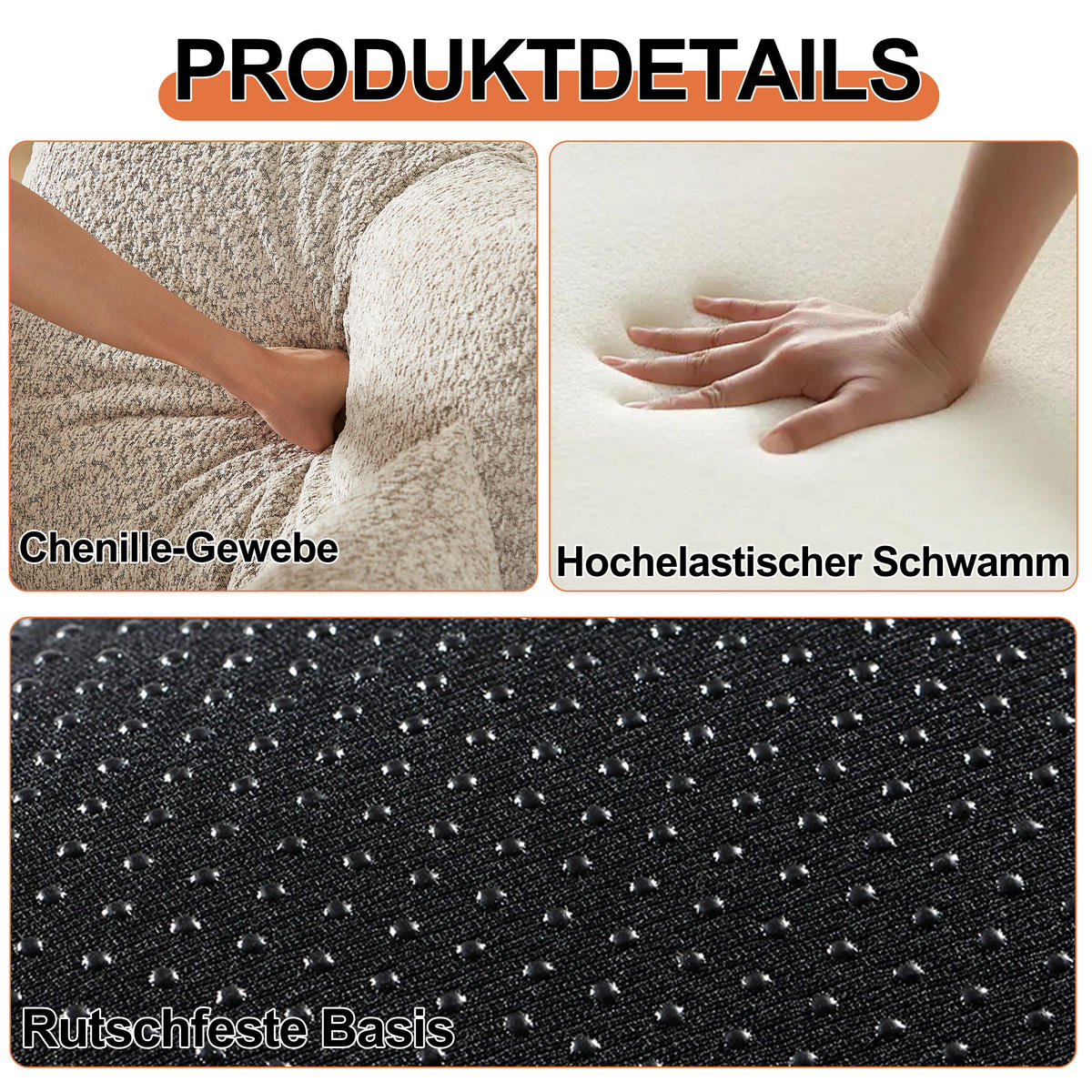 SCHLAFSOFA 2-in-1 mit Ablagefach in der Armlehne und Stahlrahmen Khaki Chenille 100/80/90 cm - Naturfarben, Textil (181.6/49.5/94cm) - OKWISH