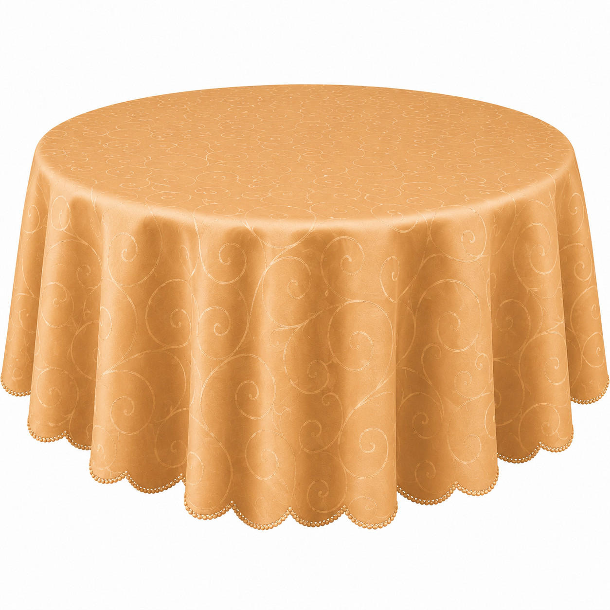 TISCHDECKE 135/180 cm oval Ornamente Orange - Orange, Textil (135/180cm) - TiborTex
