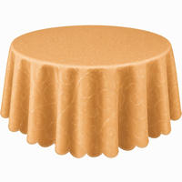 TISCHDECKE 135 cm rund Ornamente Orange - Orange, Textil (135cm) - TiborTex