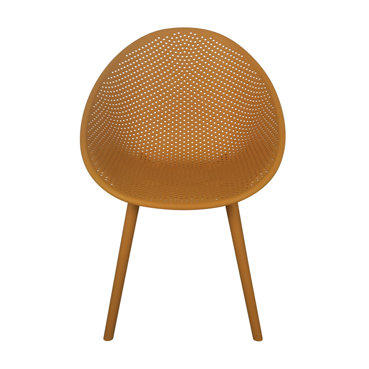 GARTENSTUHL 4-tlg., Gelb - Gelb, Kunststoff (59/59cm) - Oviala