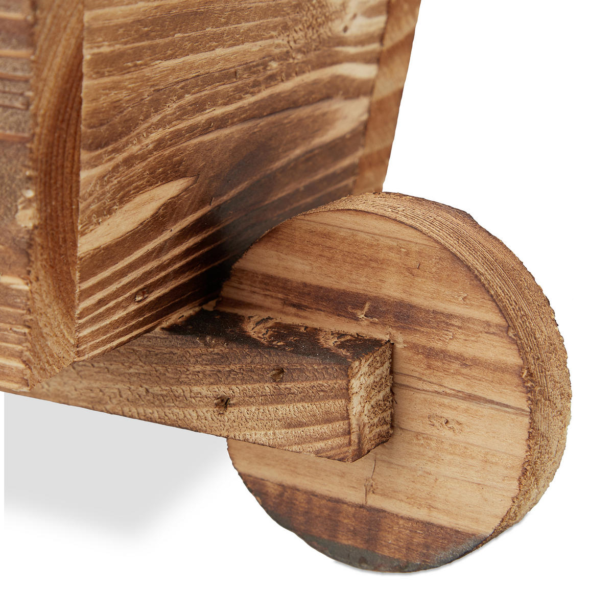 2xPFLANZSCHUBKARRE - Braun, Holz (22/10/12cm) - Relaxdays