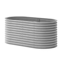 HOCHBEET Silber 200 x 100 cm - Silberfarben, Metall (200/80/100cm) - OK-Living