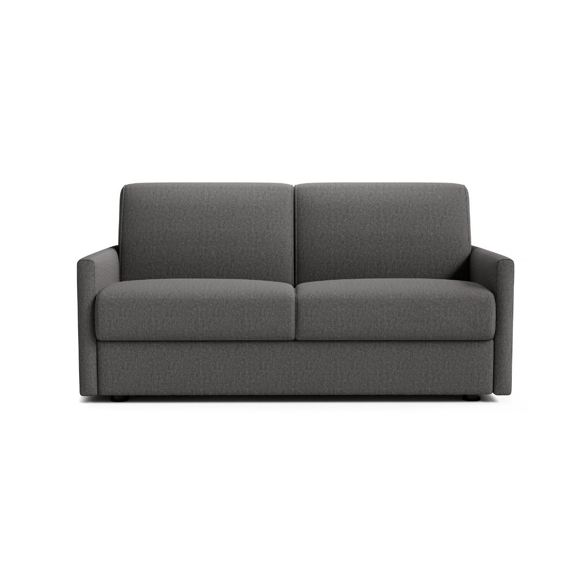 SOFA 3 sitzer aus anthrazitgrauem stoffumwandelbar lucia 175/100/87 cm - Anthrazit, Holz (175/87/100cm) - Calicosy