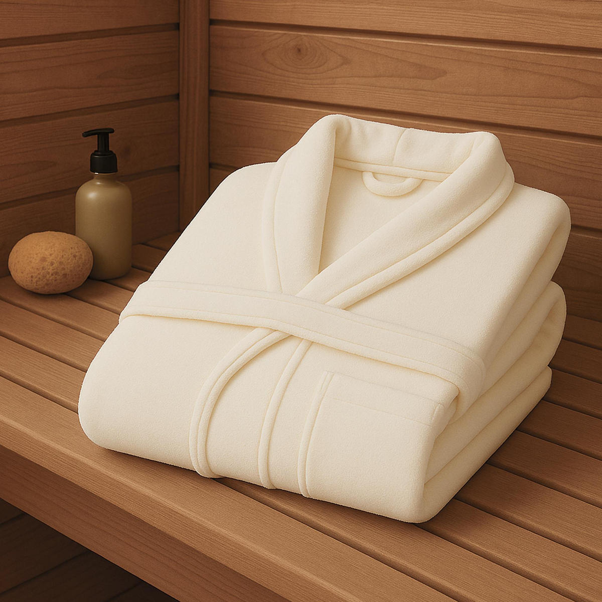 BADEMANTEL Übergrößen ( 4XL -6XL ) Ecru 4XL - Beige, Textil (4XLnull) - Bestlivings