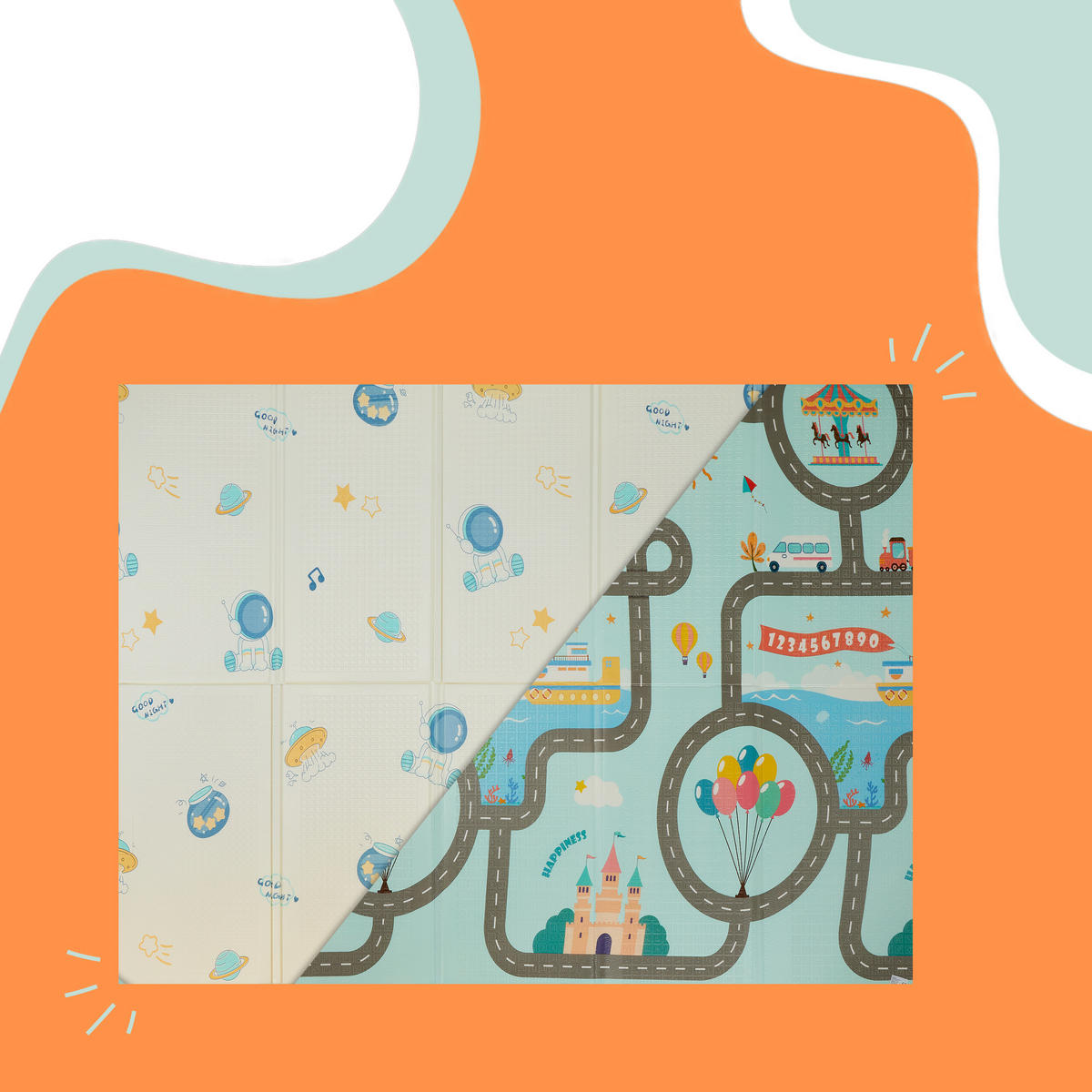 SPIELMATTE - Multicolor, Textil (200/150cm) - Relaxdays