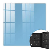 SCHLÜSSELBOX Schwarz 30x30 cm- Türöffnung nach rechts - Blaue Farbe - Blau, Metall (30/30/5cm) - TULUP