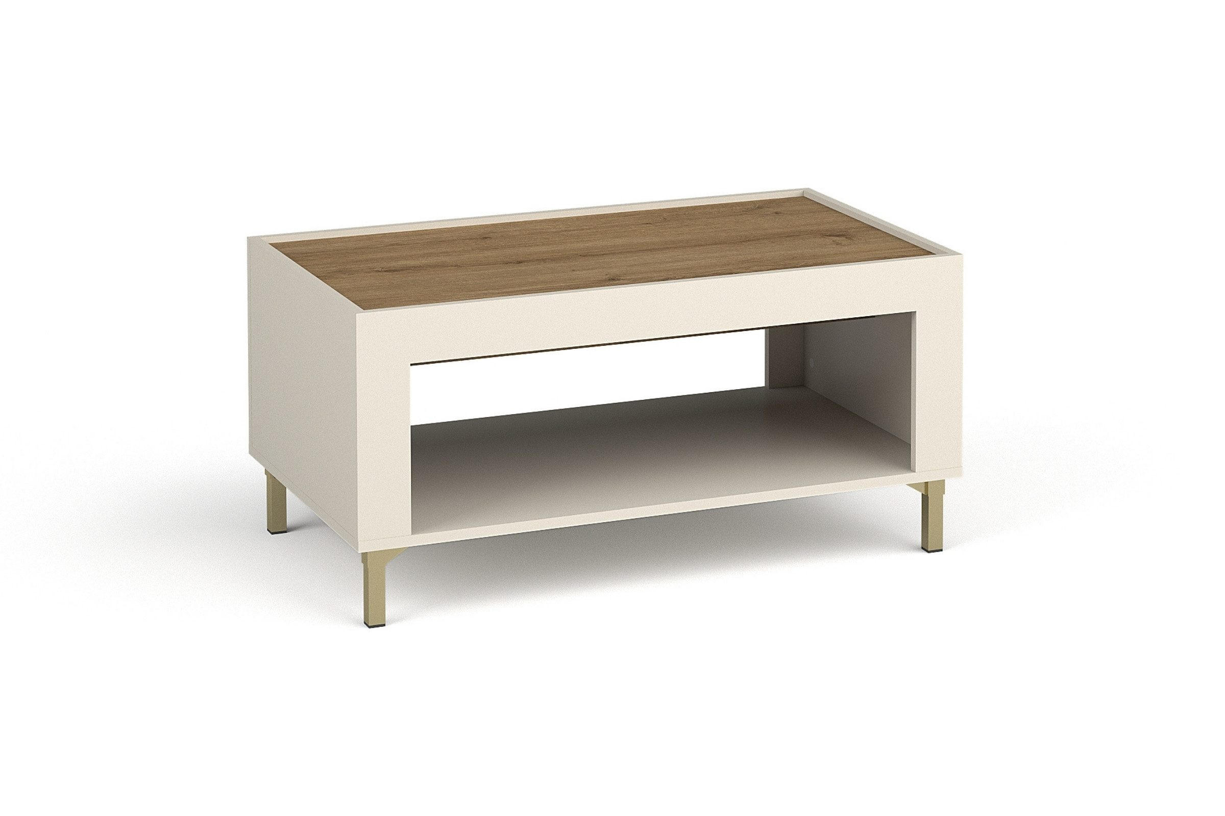 COUCHTISCH MONI 09 in Kaschmir / Eiche Whiskey matt 56/97 cm - Kaschmir, Holzwerkstoff (97/56/47cm) - Deine Möbel 24