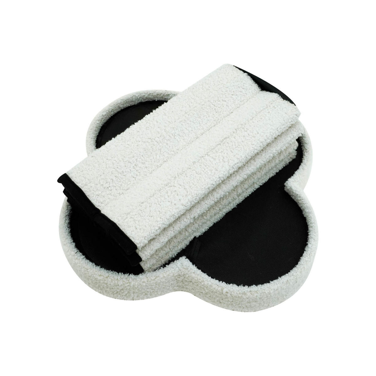 FUSSHOCKER Weiß 40/40/40 cm - Weiß, Textil (40/40/40cm) - Mobili Rebecca