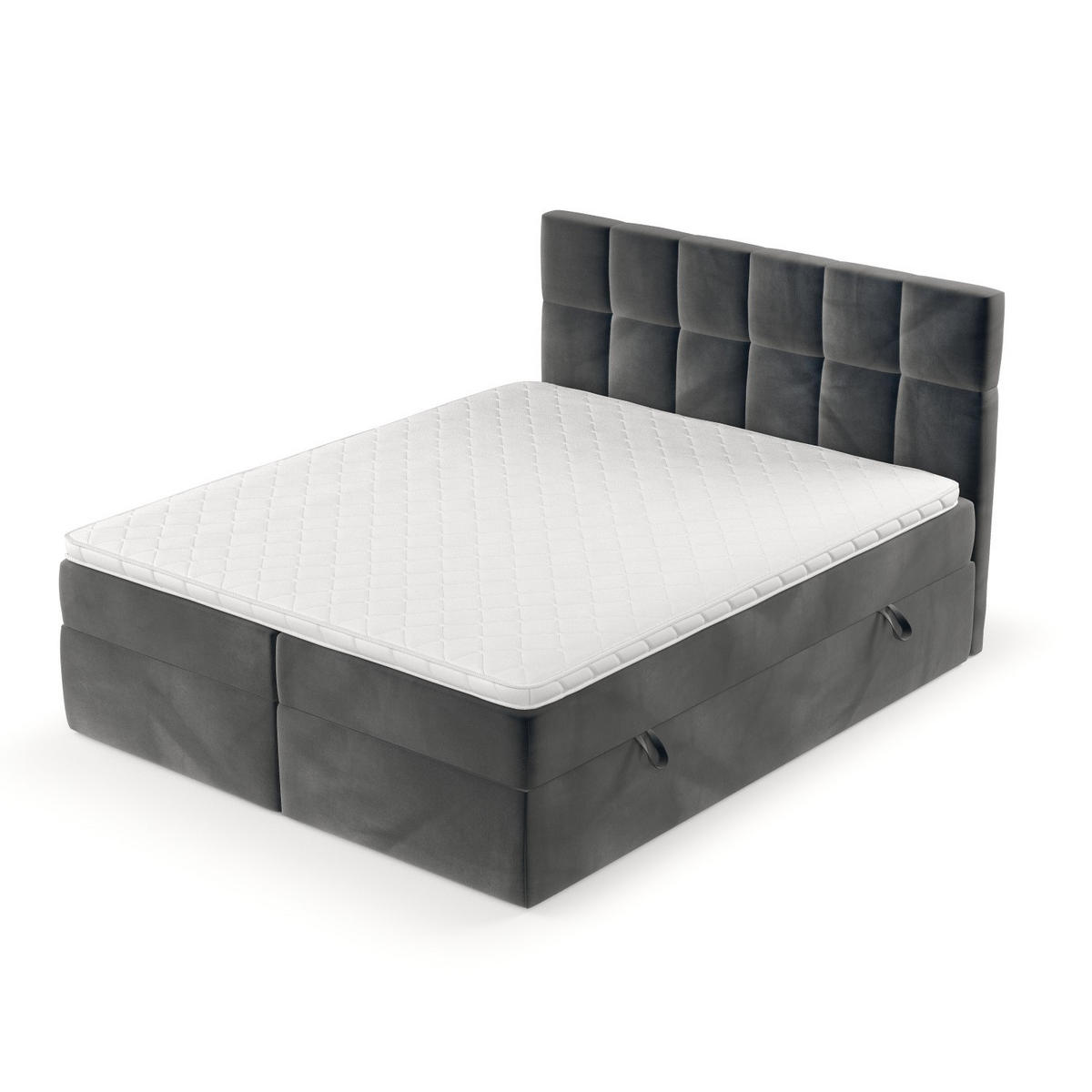 POSTEL BOXSPRING VARENO 160/200 Antracitová - černá/antracitová, kov/dřevo (160/200cm) - AltaBeds