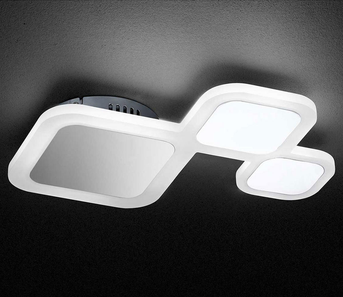 LED DECKENLEUCHTE DROM Chrom Silber Metall - Silberfarben, Metall (45/36/7cm) - Wofi