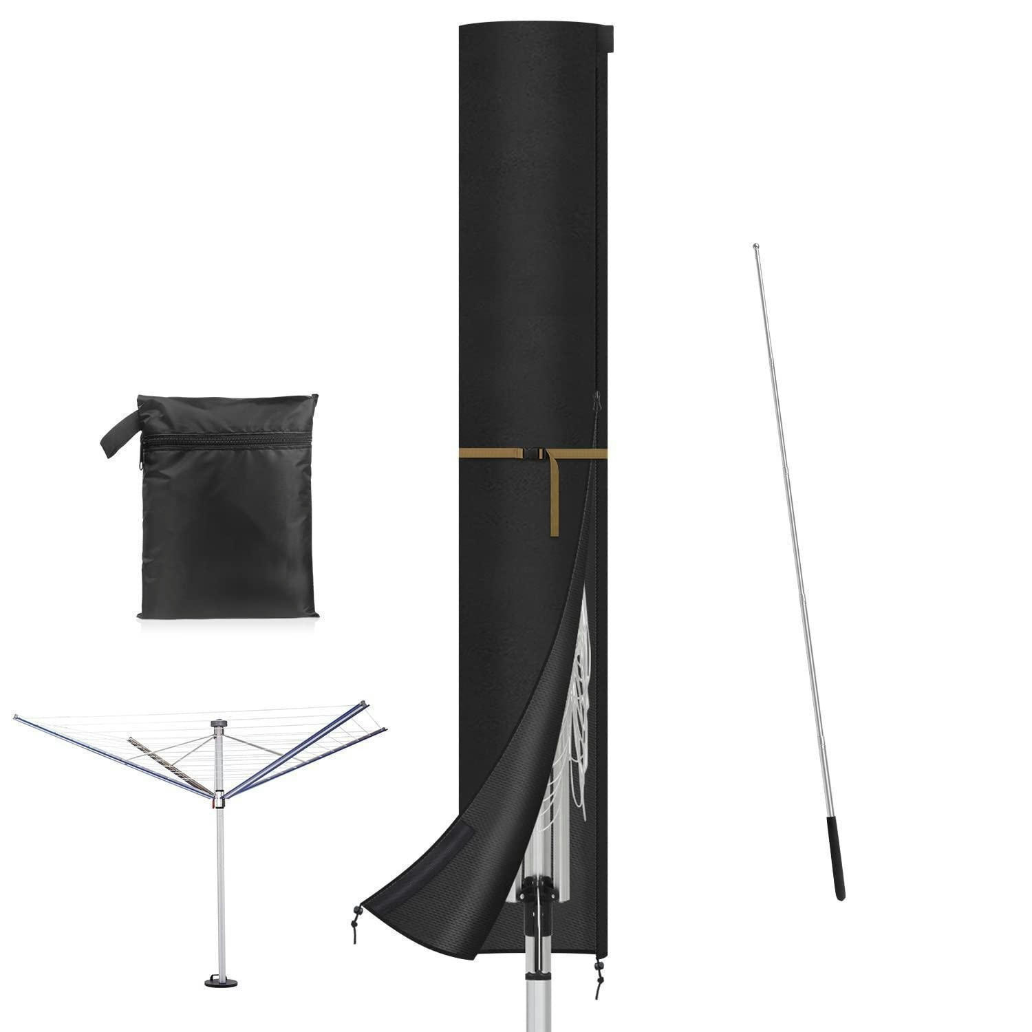 WÄSCHESPINNE Schutzhülle 200 cm wetterfest - Schwarz, Kunststoff (1/1/1cm)