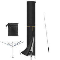 WÄSCHESPINNE Schutzhülle 200 cm wetterfest - Schwarz, Kunststoff (1/1/1cm)
