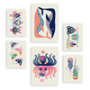 POSTER Set Mit 6 Kreaturen Frames 2 In Tiere Zusammenfassungen A3 & A4 Rahmenlos - Klar, Papier (29/3cm) - Nacnic
