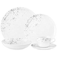 KOMBISERVICE Liberty Brace weiß-grau 30er Set - Weiß/Grau, Keramik (1/1/1cm) - Seltmann Weiden