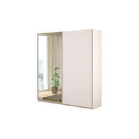 KLEIDERSCHRANK Swing 4 in Weiß von Parisot – Schwebetürenschrank 2 türig ohne Schubkasteneinsatz - Weiß, Holzwerkstoff (80/200/120cm)