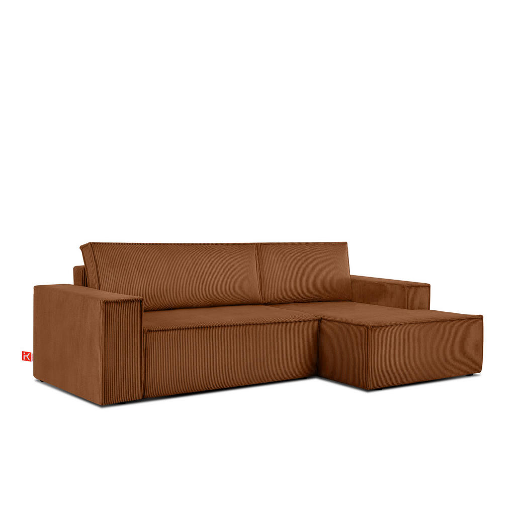 Thumbnail - Konsimo® Eckschlafsofa-Rechts, Rot, Textil, L-Form,L-Form, 262x148 cm, FSC 100%, Hergestellt in Europa, Wohnzimmer, Sofa...