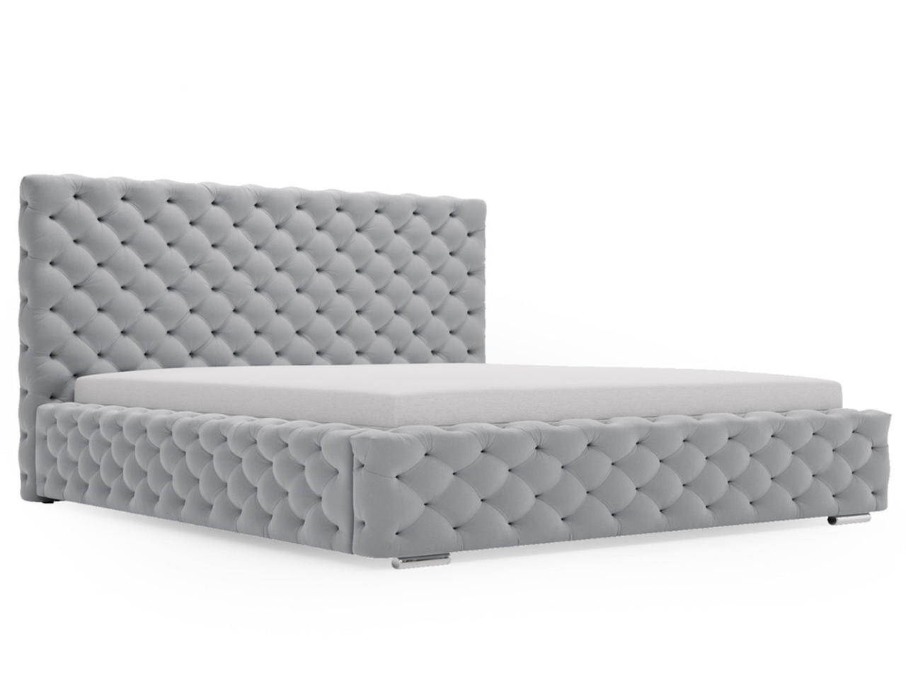 POLSTERBETT Astra 160x200 Grau - Naturfarben/Grau, Holz/Kunststoff (160/200cm) - Graingold