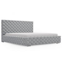 POLSTERBETT Astra 160x200 Grau - Naturfarben/Grau, Holz/Kunststoff (160/200cm) - Graingold