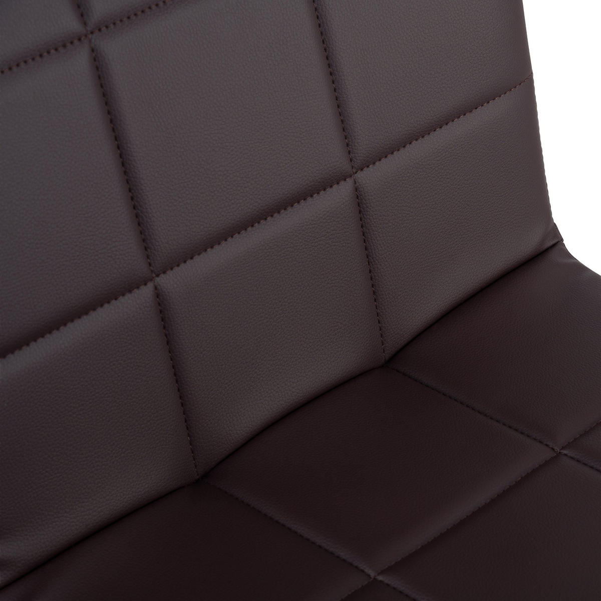 DREHSTUHL Lederlook Braun - Chromfarben/Braun, Textil/Metall (44/81/55cm) - CLP