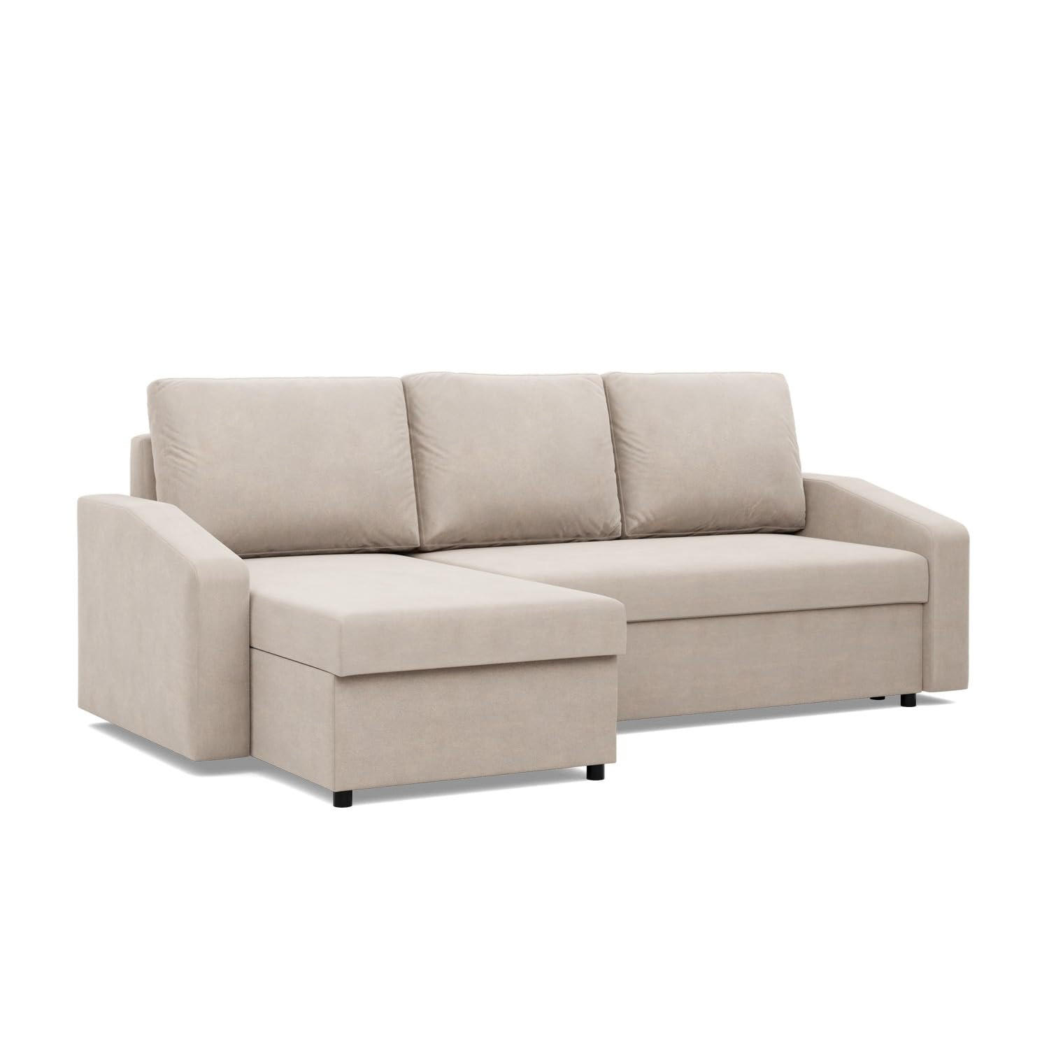 ECKSOFA MIT SCHLAFFUNKTION NEO, Beige - Beige, Textil (231/140cm) - Mebligo
