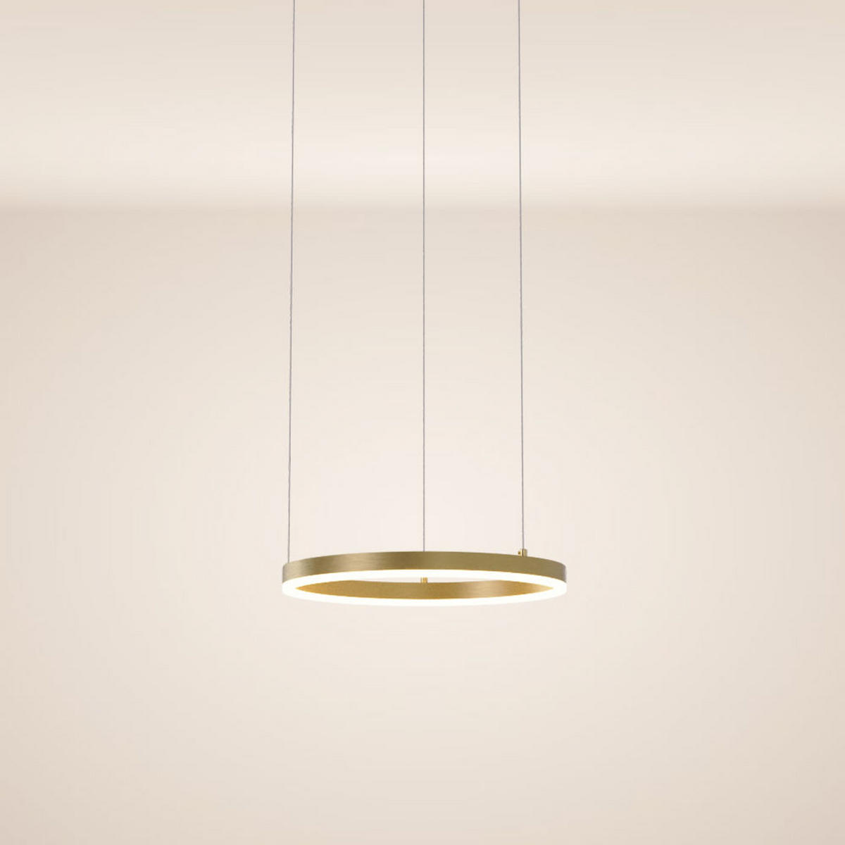 LED-HÄNGELAMPE Ring Direkt Gold 40cm - Goldfarben, Metall (40/40/3.3cm) - s.luce