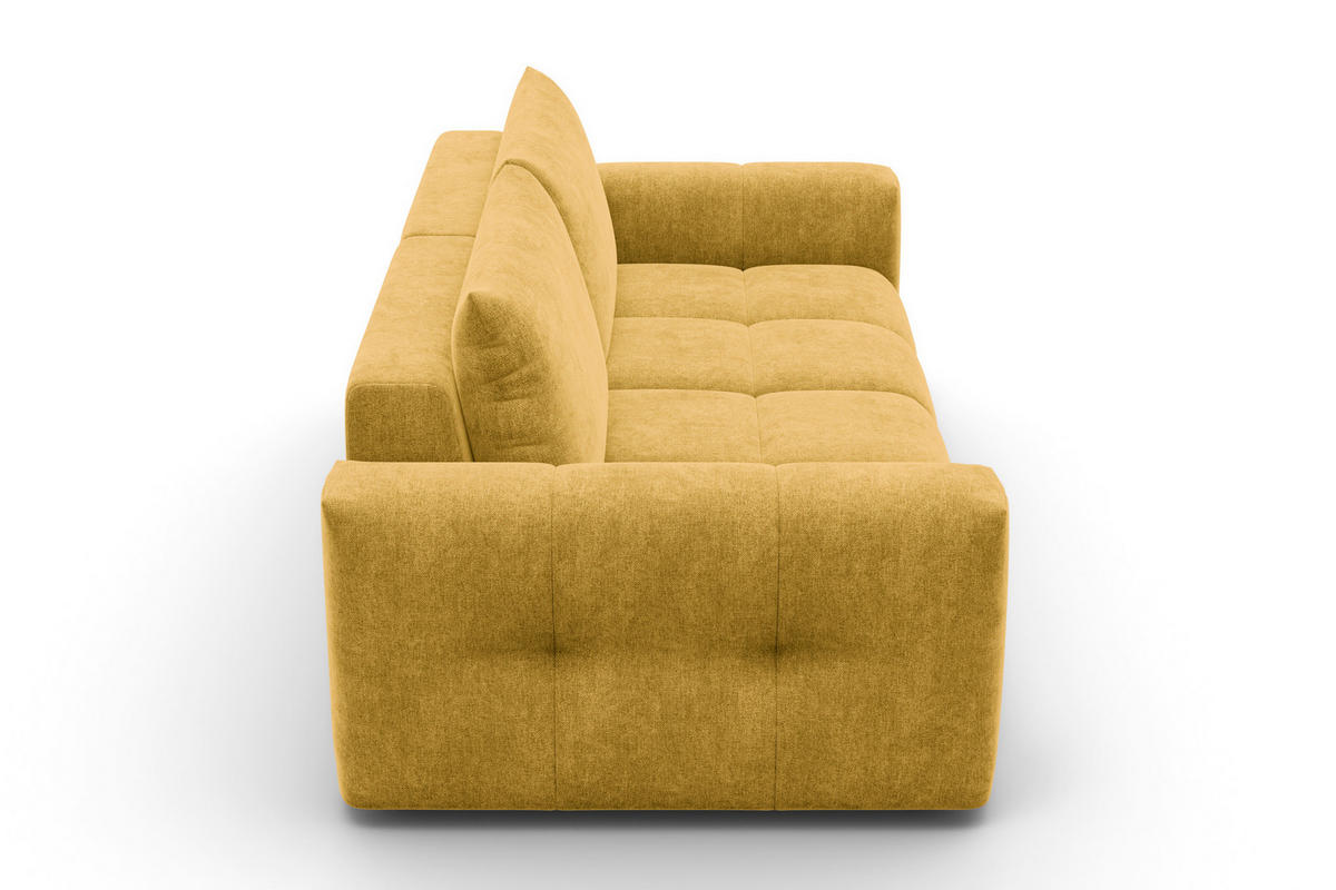 SOFA VERONA 3-Sitzer, Gelb - Gelb/Schwarz, Holz/Textil (224/83/110cm) - Courtois Laville