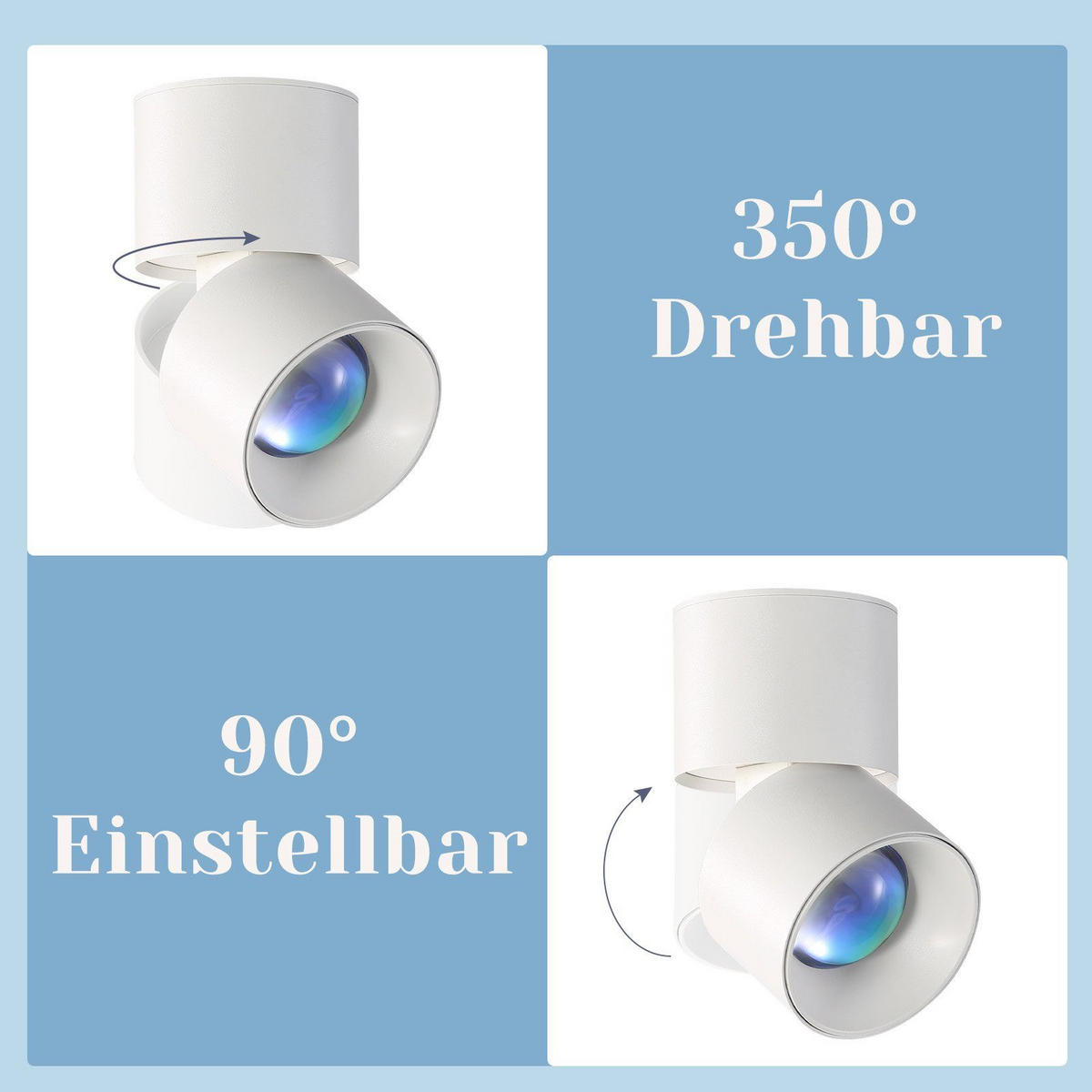 LED-DECKENLEUCHTE Lisa 10/7/10 cm - Weiß, Metall (10/7/10cm) - Nettlife