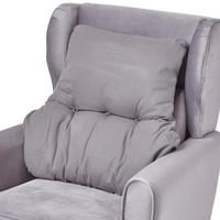 RÜCKENKISSEN grau 68/58 cm – Stützkissen für Sessel, Baumwolle - Grau, Textil (68/15cm) - Homescapes