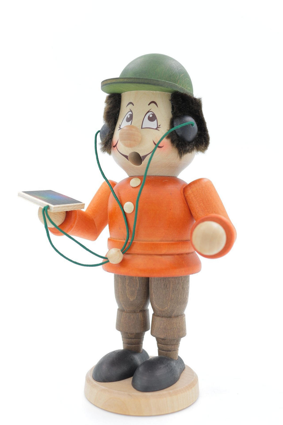 RAUCHFIGUR Wichtel m. Fuss Computerfreak 16,5 cm - Multicolor, Holz (9/16.5/0.1cm)