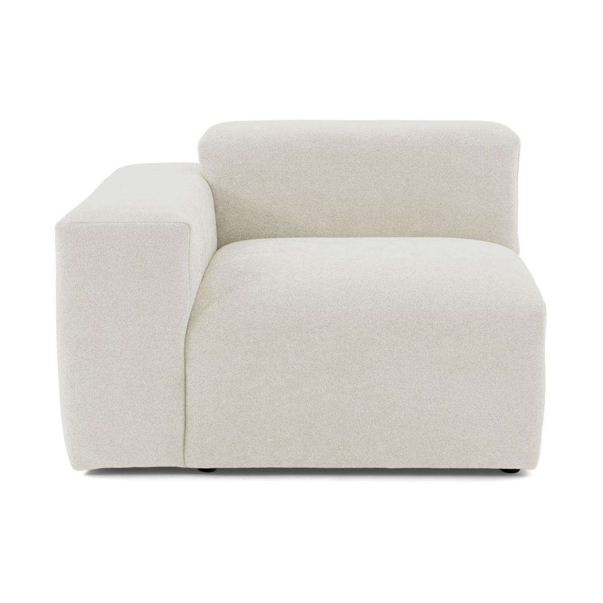 3-SITZER modulares Sofa HEAVEN SET 1 Rechts, Breite 255 cm Webstoff Weiß - Schwarz/Weiß, Holz/Kunststoff (102/71/255cm) - Muffo