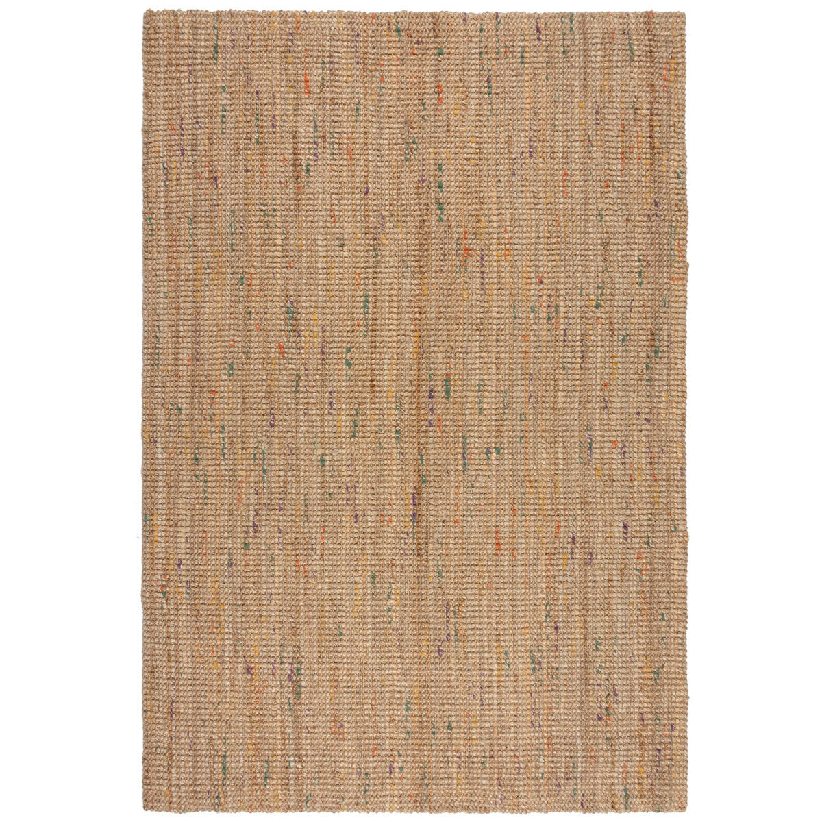 JUTETEPPICH Jute Naturbelassen, Wohnzimmer Natur-Multicolor Rechteckig 120x170 - Beige, Textil (120/170cm) - KADIMA DESIGN