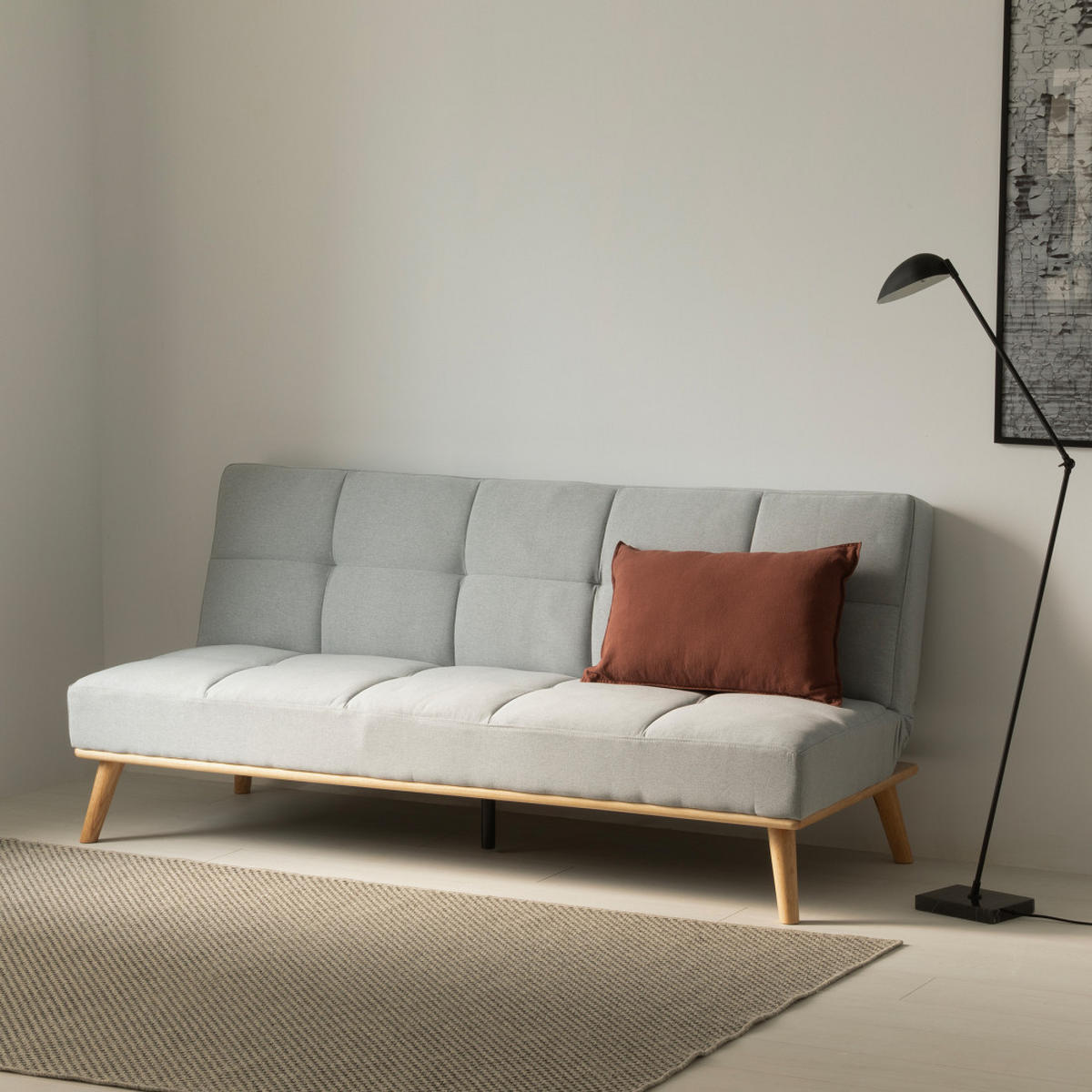 SCHLAFSOFA Owen Grau 187 cm x 84 cm - Grau, Textil (187/84/80cm) - Kenay Home